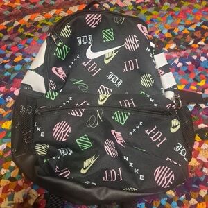 Nike Black Multicolor Logo Backpack